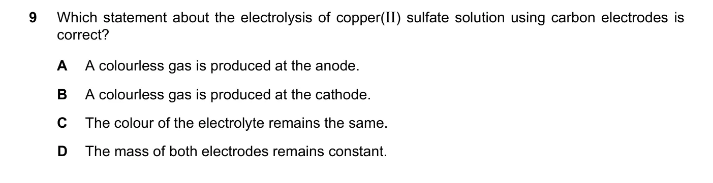 Question 9, June 2019, 0620 Paper 21