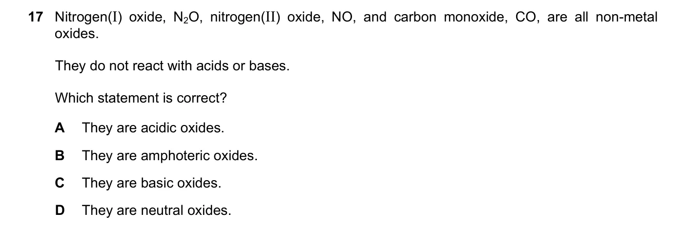 Question 17, June 2019, 0620 Paper 21