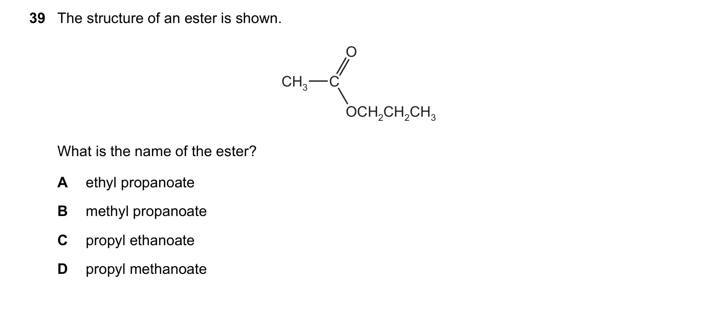 Question 39, June 2019, 0620 Paper 21
