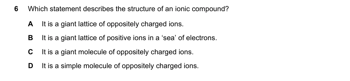 Question 6, June 2019, 0620 Paper 22