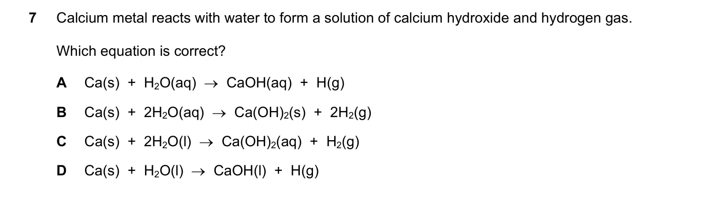 Question 7, June 2019, 0620 Paper 22