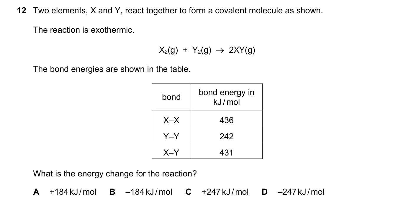 Question 12, June 2019, 0620 Paper 22