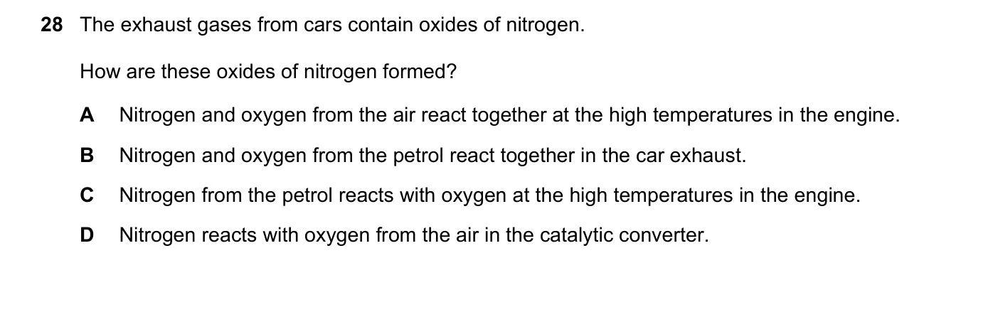 Question 28, June 2019, 0620 Paper 22