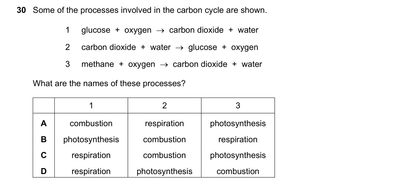 Question 30, June 2019, 0620 Paper 22