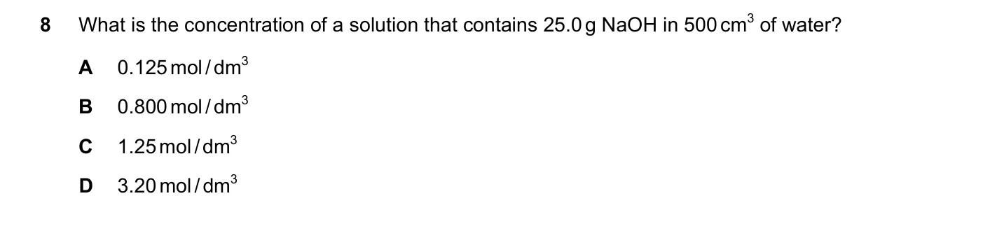 Question 8, June 2019, 0620 Paper 23