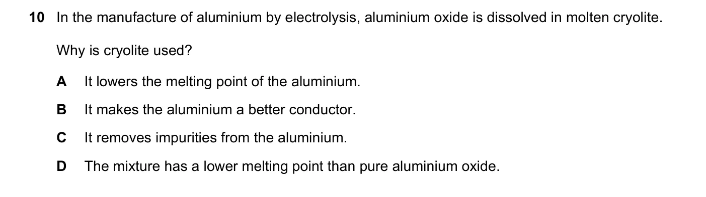 Question 10, June 2019, 0620 Paper 23