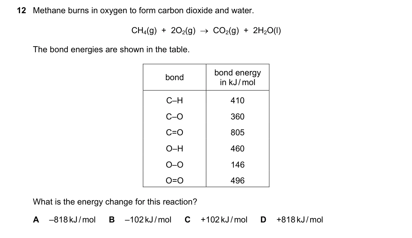 Question 12, June 2019, 0620 Paper 23
