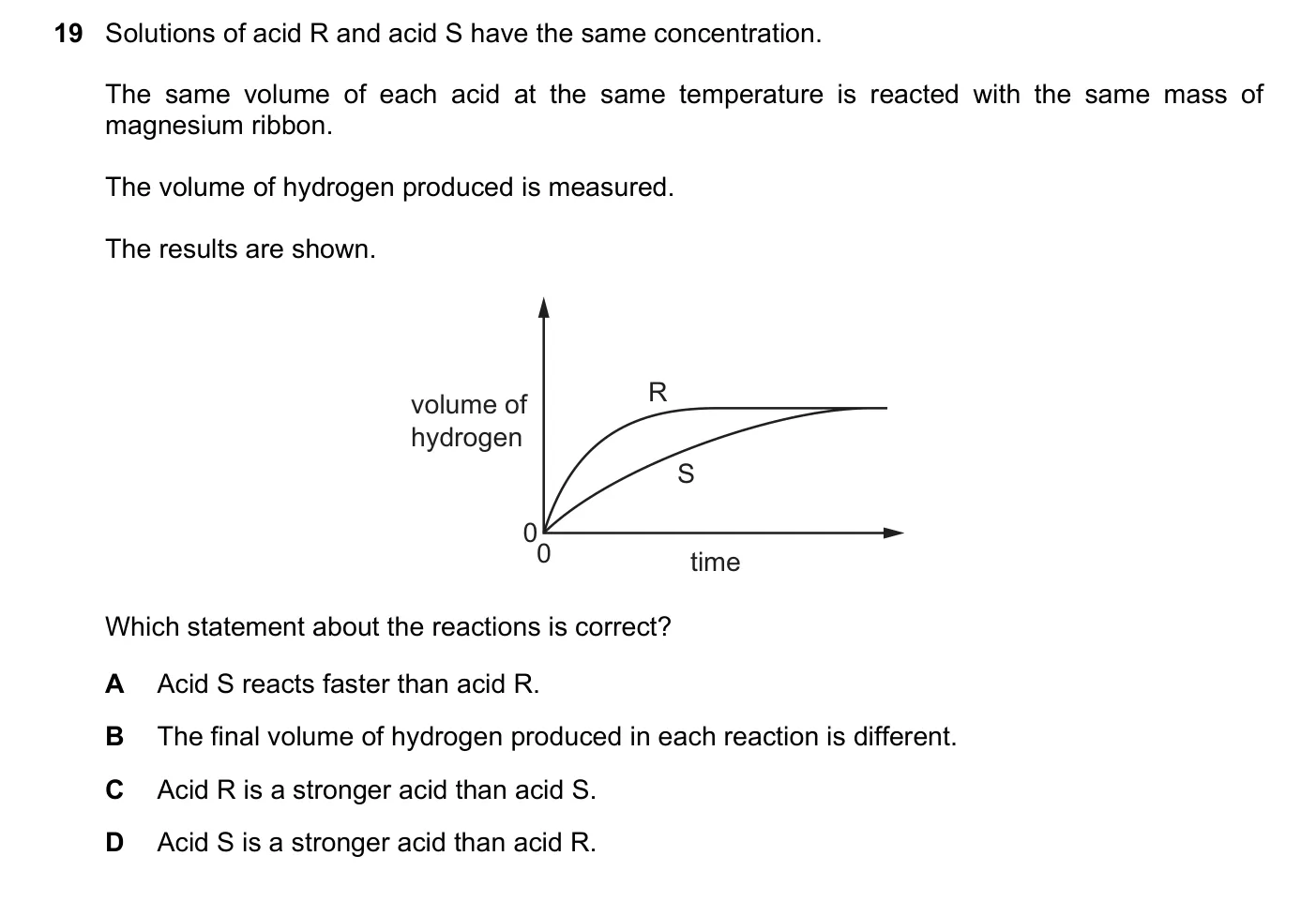 Question 19, June 2019, 0620 Paper 23