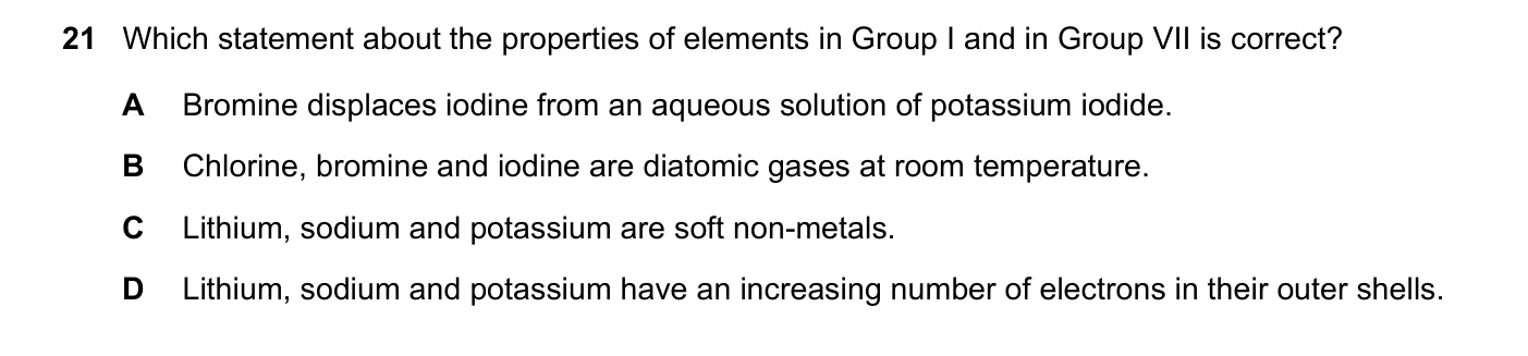 Question 21, June 2019, 0620 Paper 23