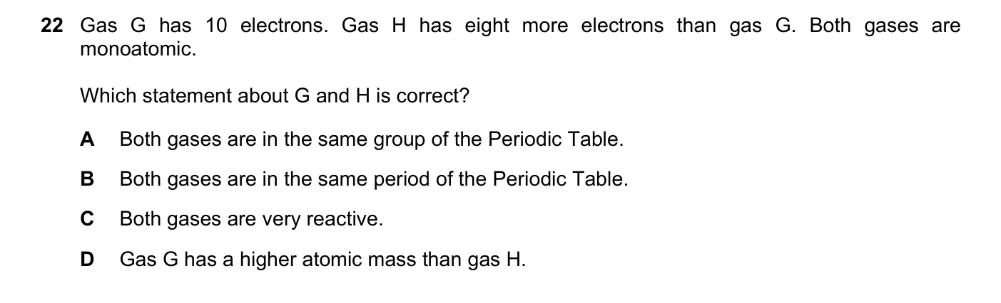 Question 22, June 2019, 0620 Paper 23