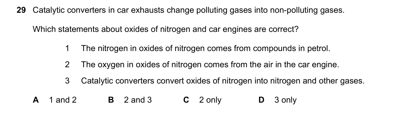 Question 29, June 2019, 0620 Paper 23