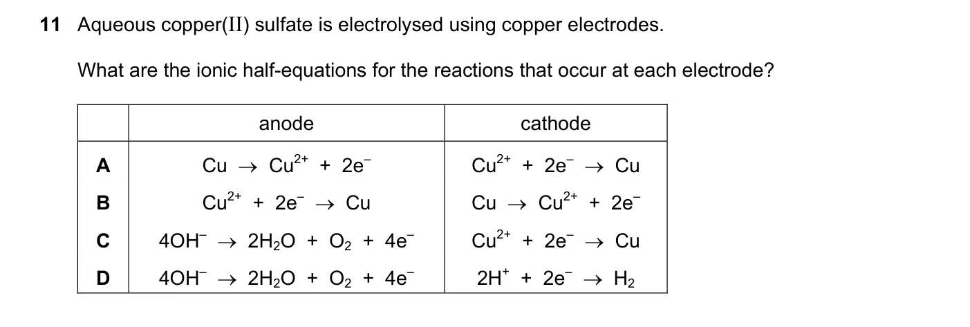 Question 11, March 2019, 0620 Paper 22