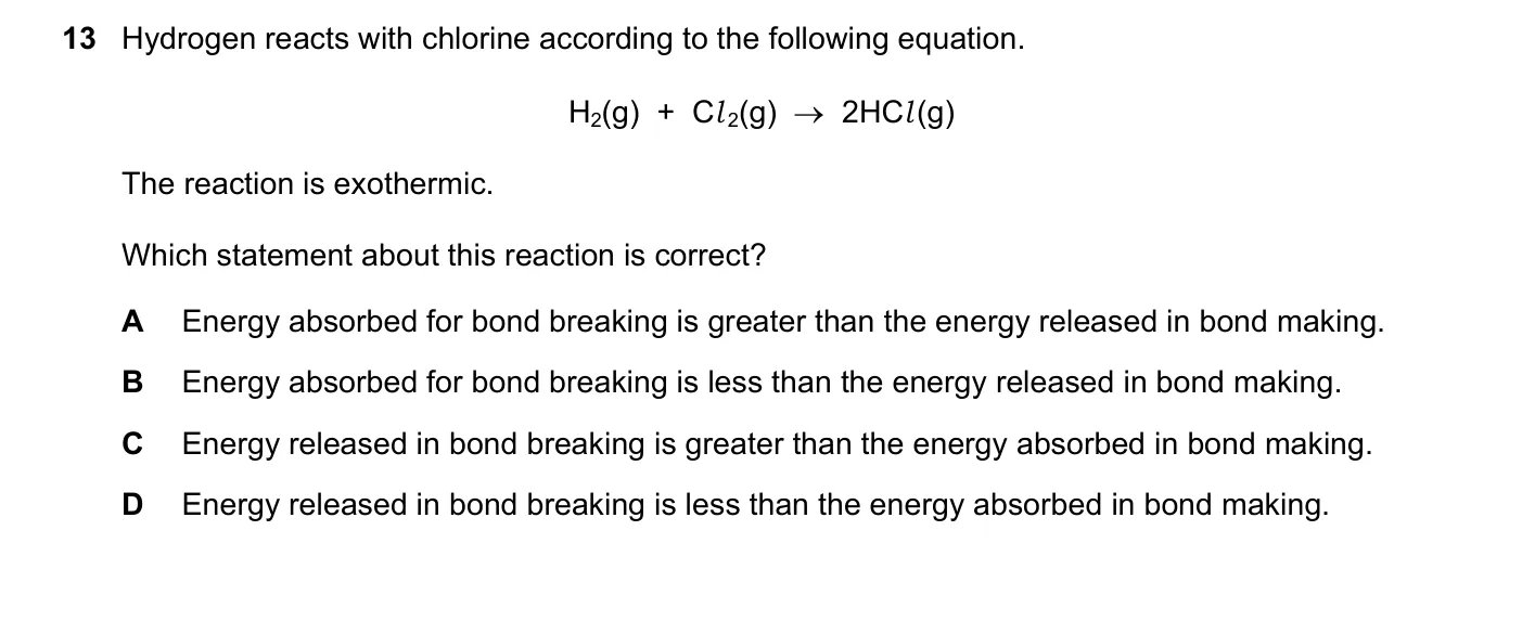 Question 13, March 2019, 0620 Paper 22