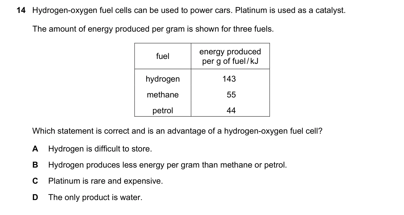 Question 14, March 2019, 0620 Paper 22