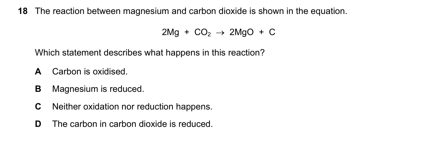 Question 18, March 2019, 0620 Paper 22
