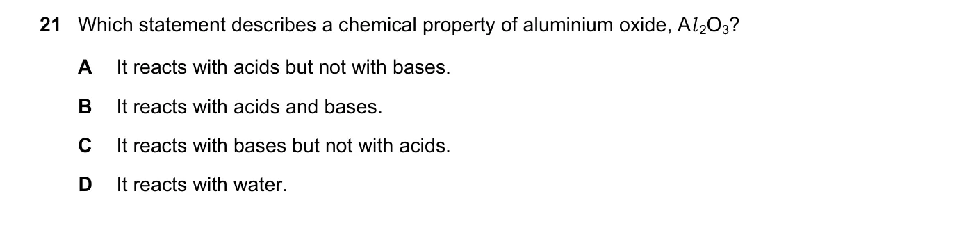 Question 21, March 2019, 0620 Paper 22