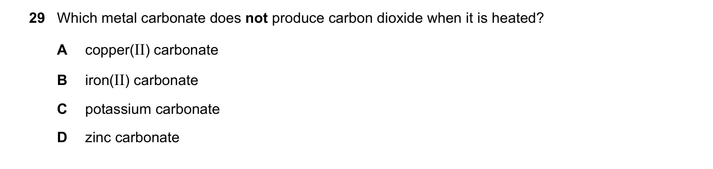 Question 29, March 2019, 0620 Paper 22