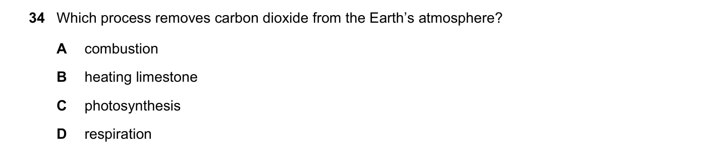Question 34, March 2019, 0620 Paper 22
