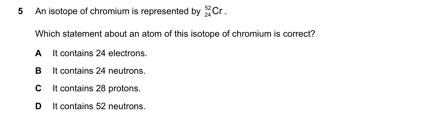 Question 5, November 2019, 0620 Paper 21