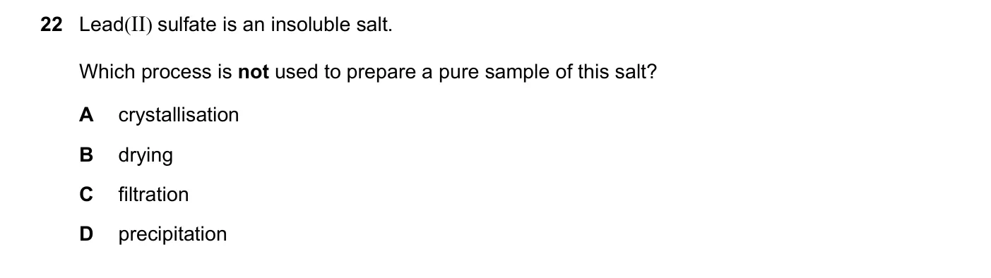 Question 22, November 2019, 0620 Paper 21