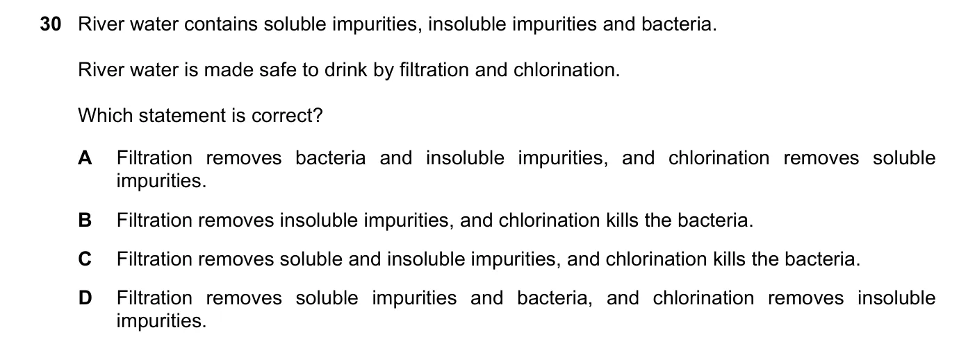 Question 30, November 2019, 0620 Paper 21