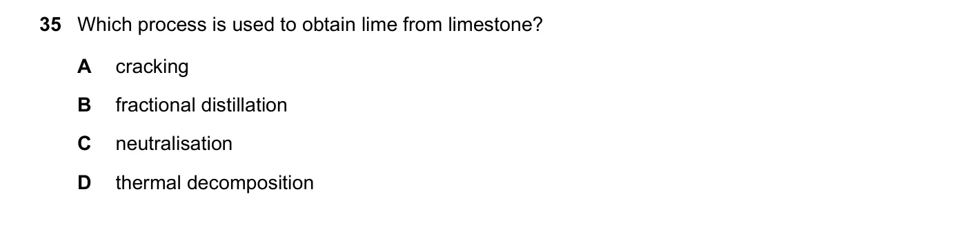 Question 35, November 2019, 0620 Paper 21