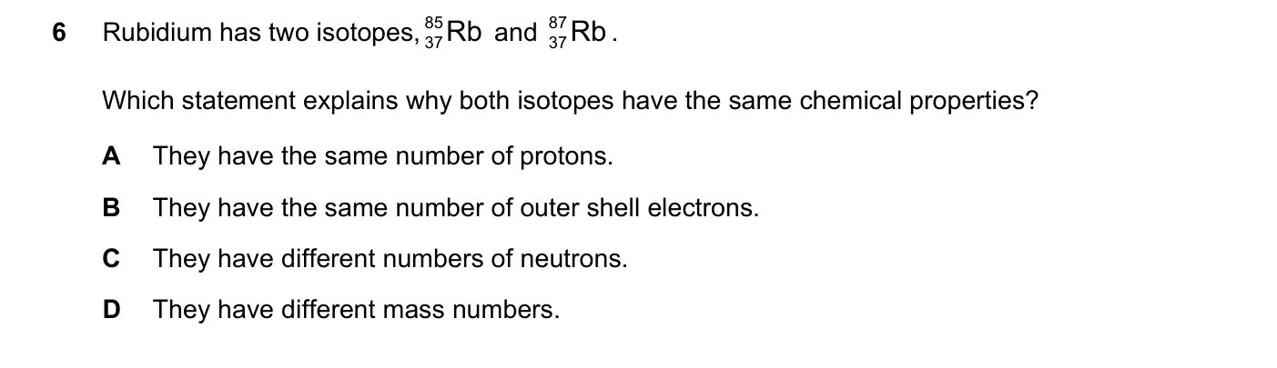 Question 6, November 2019, 0620 Paper 22