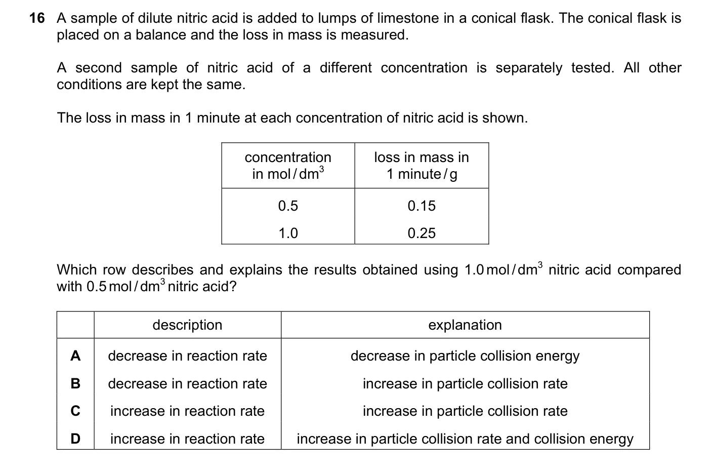 Question 16, November 2019, 0620 Paper 22