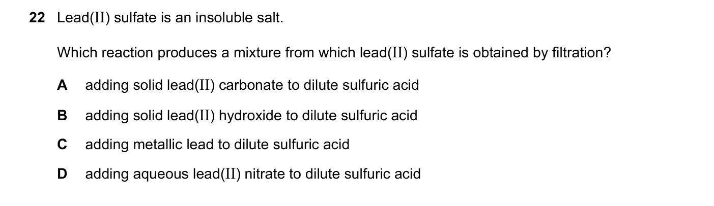 Question 22, November 2019, 0620 Paper 22