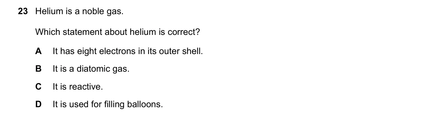 Question 23, November 2019, 0620 Paper 22