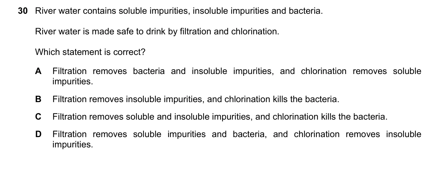 Question 30, November 2019, 0620 Paper 22
