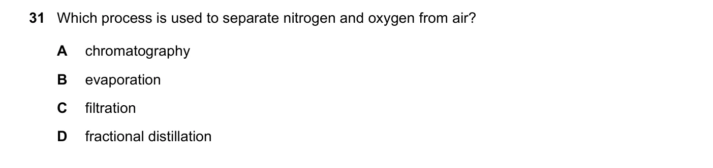 Question 31, November 2019, 0620 Paper 22