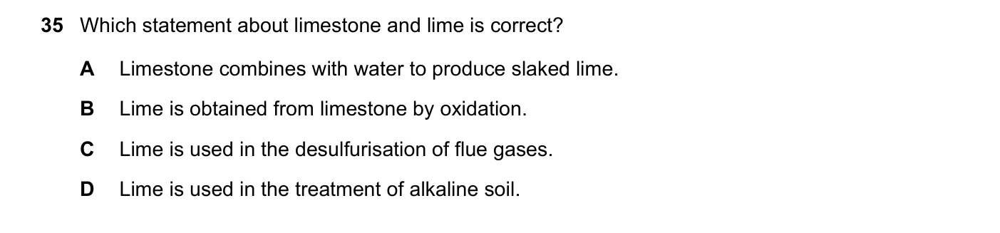 Question 35, November 2019, 0620 Paper 22