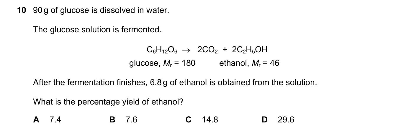 Question 10, November 2019, 0620 Paper 23
