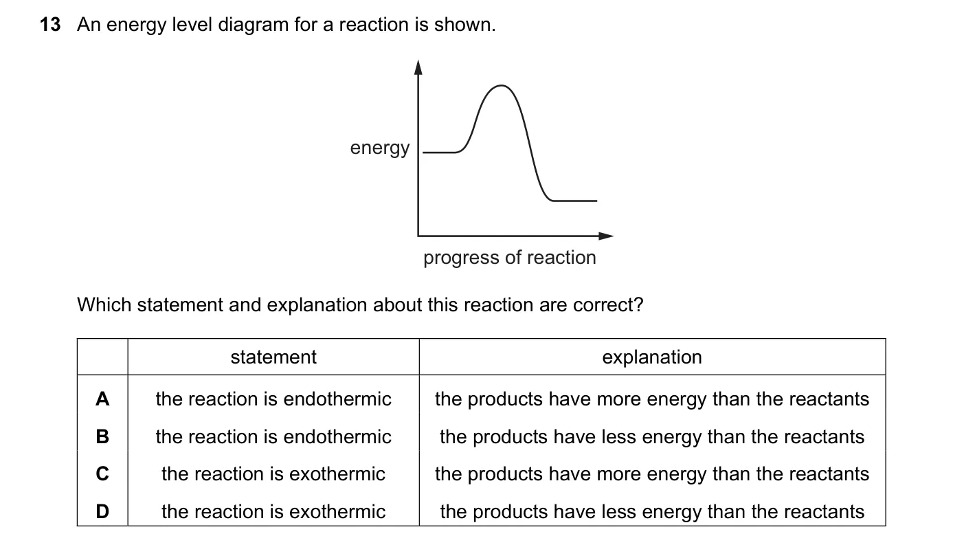 Question 13, November 2019, 0620 Paper 23