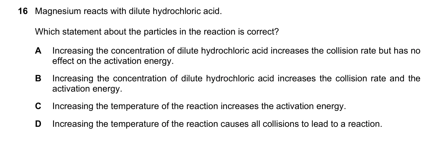 Question 16, November 2019, 0620 Paper 23