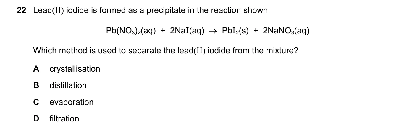Question 22, November 2019, 0620 Paper 23