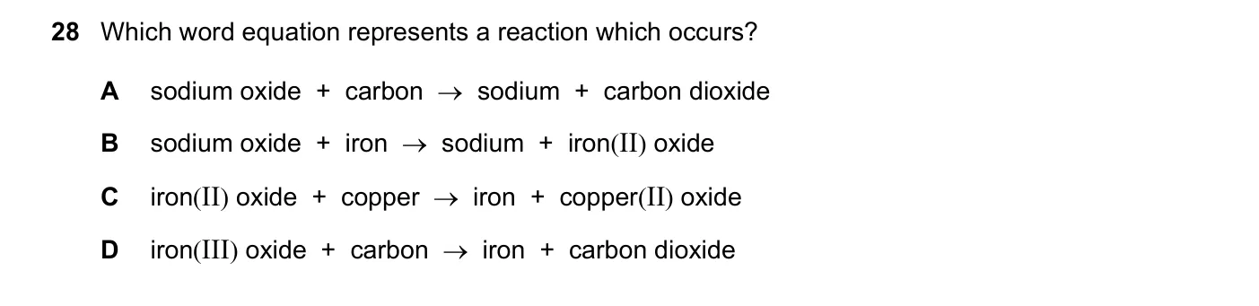Question 28, November 2019, 0620 Paper 23