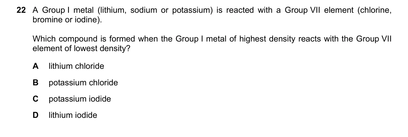 Question 22, June 2020, 0620 Paper 21