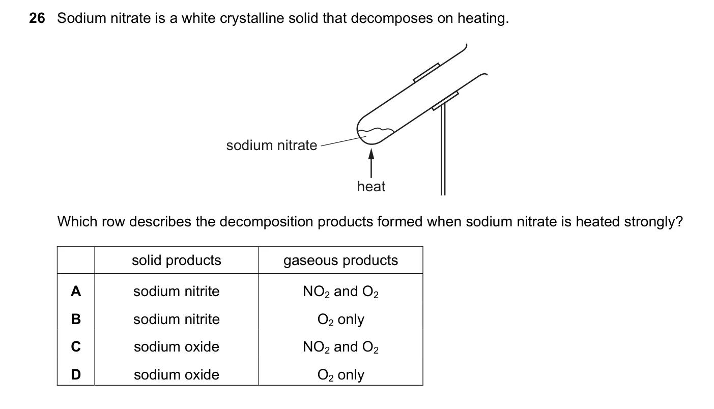 Question 26, June 2020, 0620 Paper 21