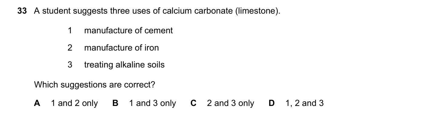 Question 33, June 2020, 0620 Paper 21