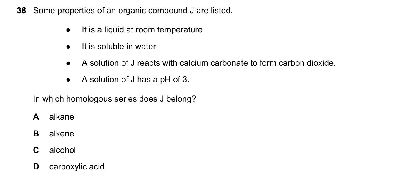 Question 38, June 2020, 0620 Paper 21