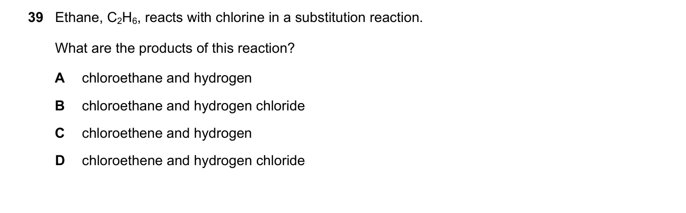 Question 39, June 2020, 0620 Paper 21