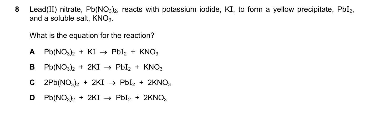 Question 8, June 2020, 0620 Paper 22