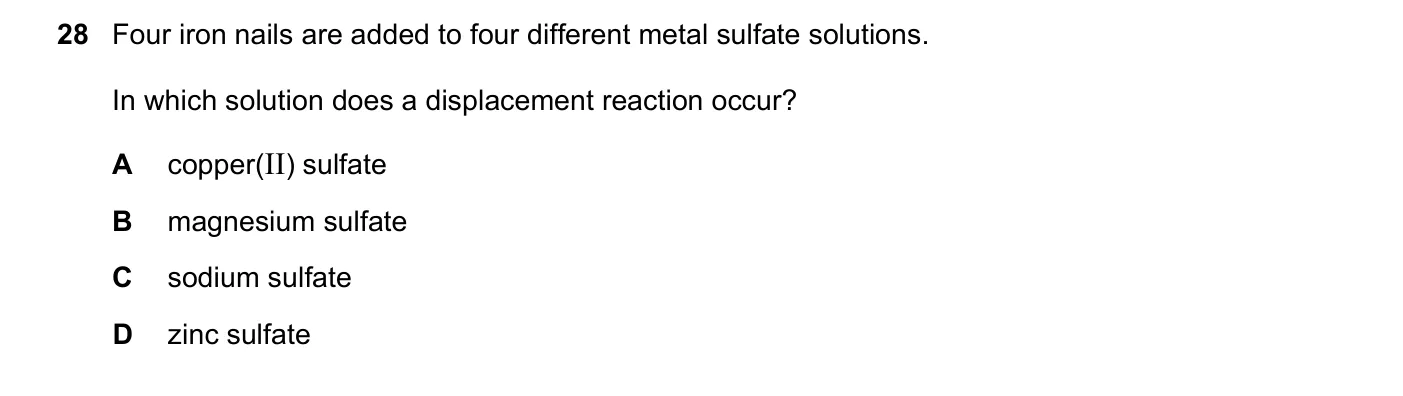 Question 28, June 2020, 0620 Paper 22