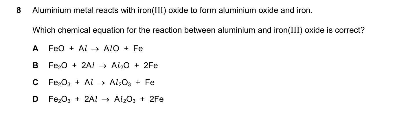 Question 8, June 2020, 0620 Paper 23