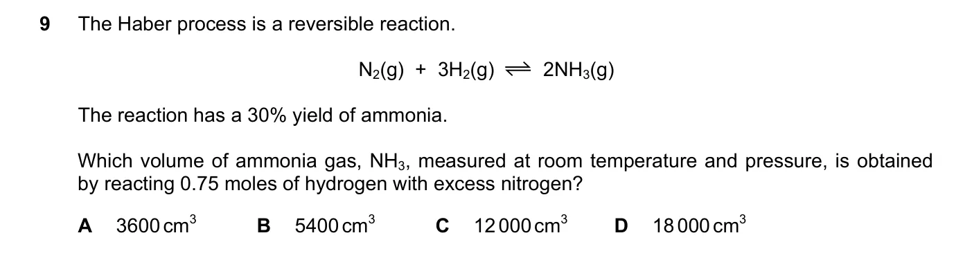 Question 9, June 2020, 0620 Paper 23