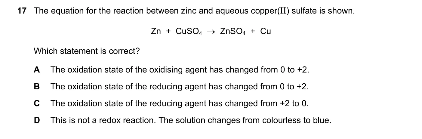 Question 17, June 2020, 0620 Paper 23