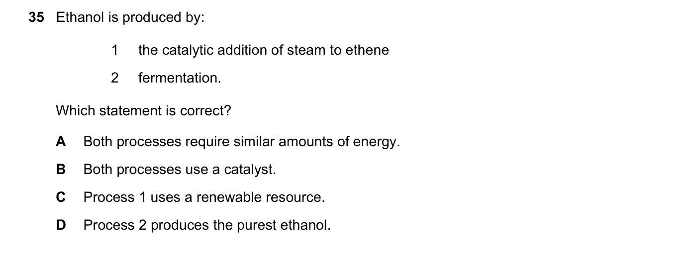 Question 35, June 2020, 0620 Paper 23