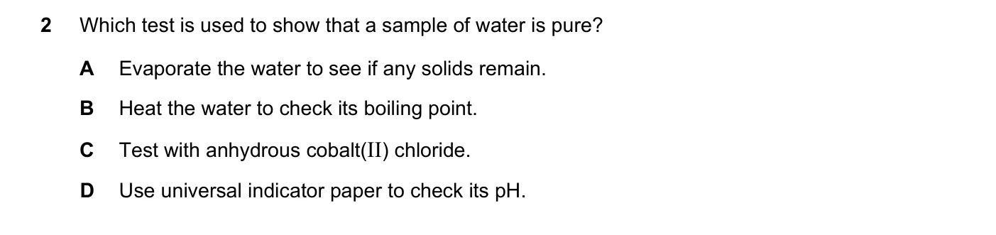 Question 2, March 2020, 0620 Paper 22